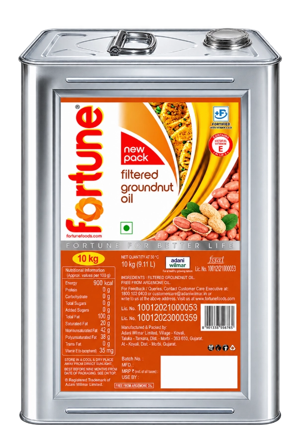 Filtered Groundnut Oil Tin