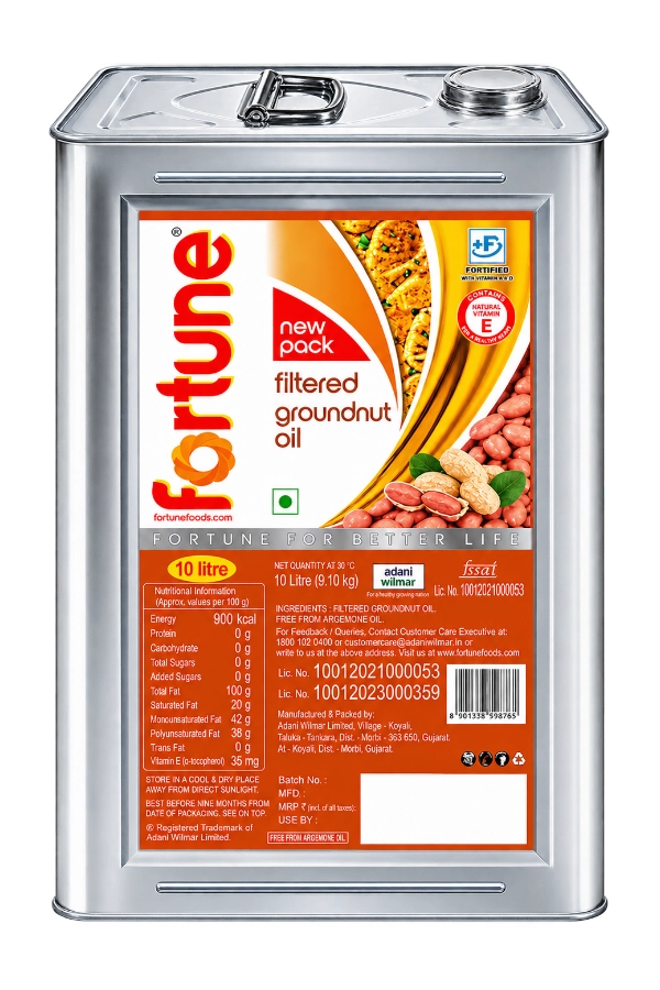 Filtered Groundnut Oil Tin