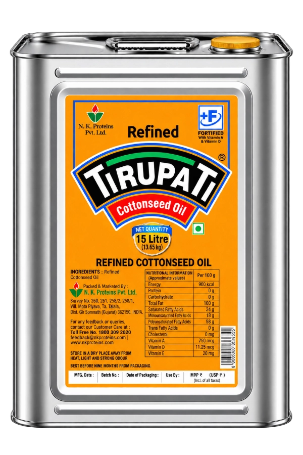 Refined Cottonseed Oil Tin