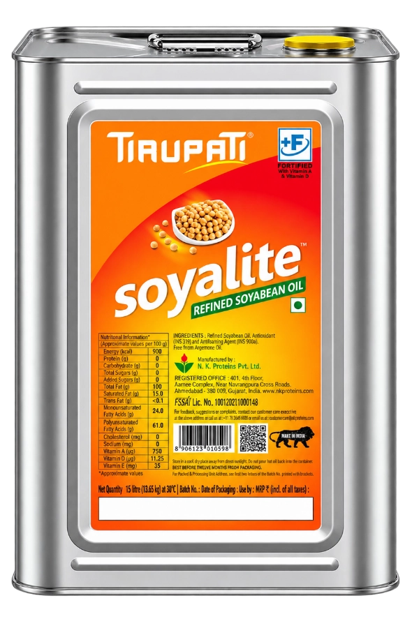 Refined Soyabean Oil Tin