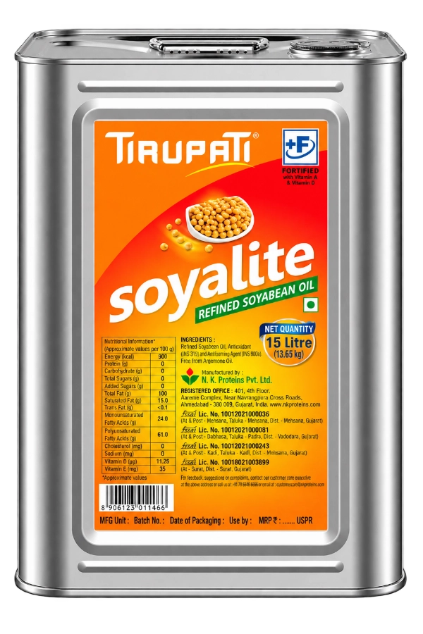 Refined Soyabean Oil Tin