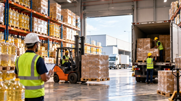 Wholesale edible oil distribution